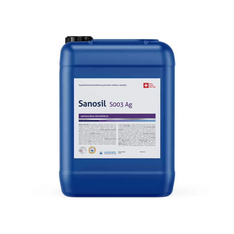 Sanosil S003/DETECTAIR, 5kg balenie  - Dezinfekcia gastro prevádzky kuchyne, sanitárne zariadenia,dezinfekcia hračiek a umývateľné plochy proti vírusom, baktériám a plesni